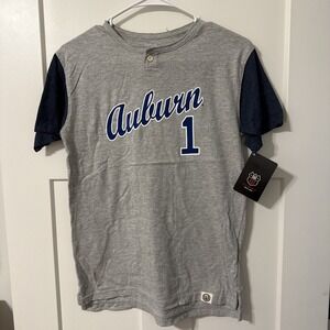 Auburn 1 Wes & Willy Youth M Gray & Navy T-Shirt NWT